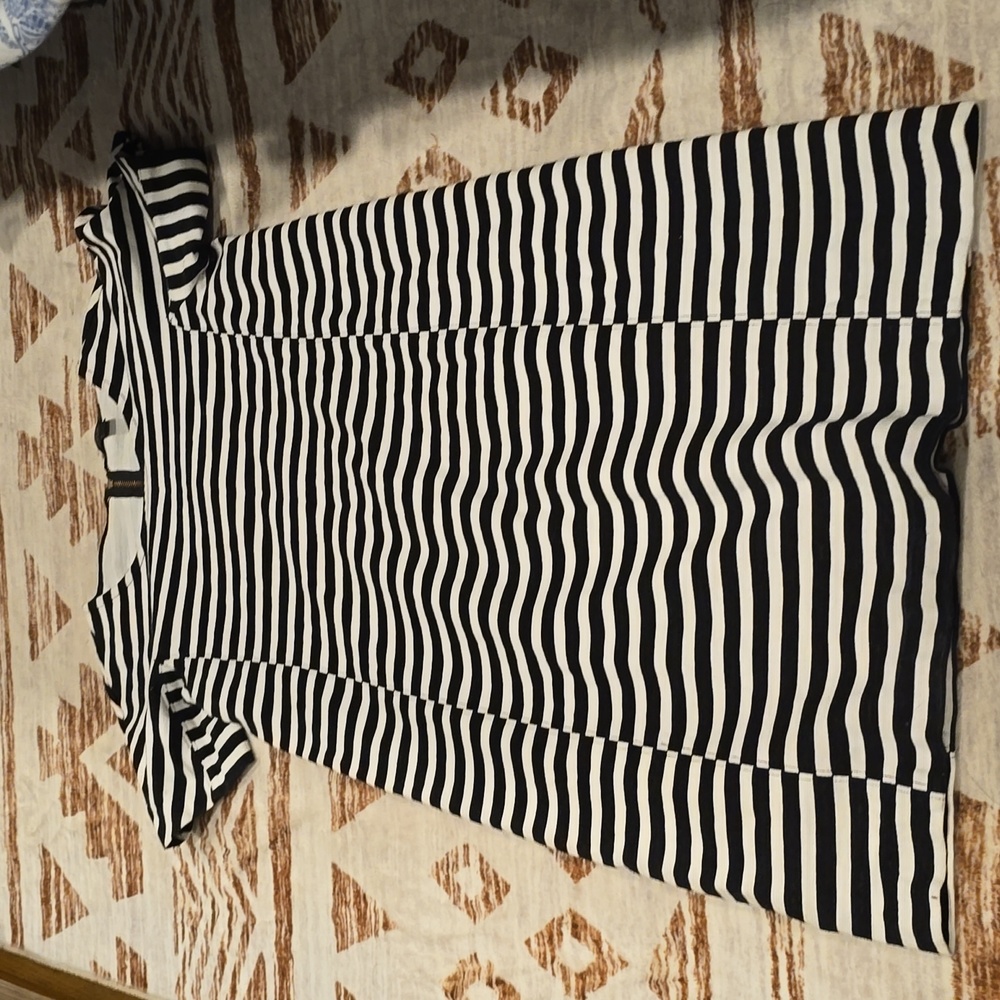 Black & White Striped Women's Shift Dress